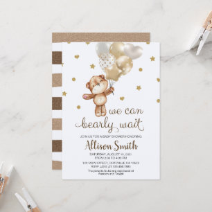 We kunnen bijna wachten op Baby shower Kaart