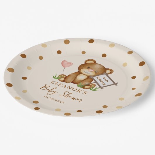 We kunnen bijna wachten op Baby shower papier Bord (Gekanteld)