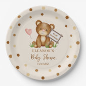 We kunnen bijna wachten op Baby shower papier Bord (Voorkant)