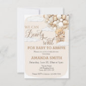 We kunnen bijna wachten op Baby shower uitnodiging (Voorkant)