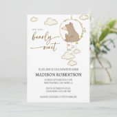 We kunnen bijna wachten op Baby shower uitnodiging (Staand voorkant)