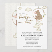 We kunnen bijna wachten op Baby shower uitnodiging (Voorkant / Achterkant)