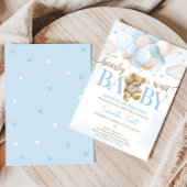 We kunnen bijna wachten op Beer ballon Baby shower Kaart