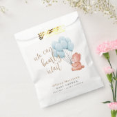 We kunnen bijna wachten op Beer Blue Balloon Baby  Bedankzakje (Gezegeld)