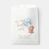 We kunnen bijna wachten op Beer Blue Balloon Baby  Bedankzakje (Voorkant)