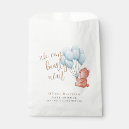 We kunnen bijna wachten op Beer Blue Balloon Baby Bedankzakje