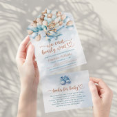 We kunnen bijna wachten op blauwe ballonnen Teddy  All In One Uitnodiging