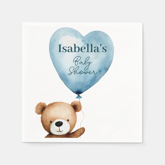 We kunnen bijna wachten op Blue Boy Baby shower pa Servet (Voorkant)