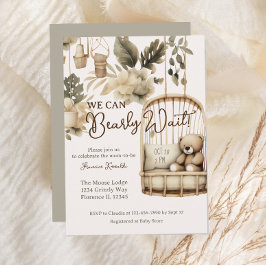 We kunnen bijna wachten op botanisch baby shower kaart