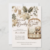 We kunnen bijna wachten op botanisch baby shower kaart (Voorkant)