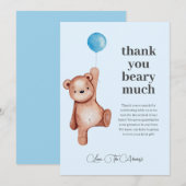 We kunnen bijna wachten op Boy Baby shower bedankj Bedankkaart (Voorkant / Achterkant)