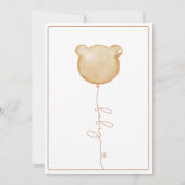 We kunnen bijna wachten op Brown Balloon Baby show Kaart (Achterkant)