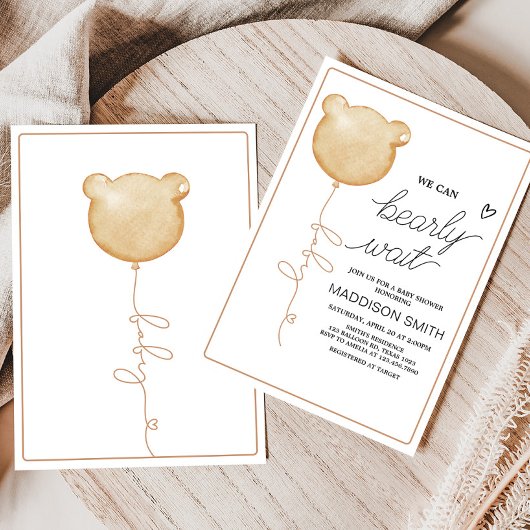 We kunnen bijna wachten op Brown Balloon Baby show Kaart