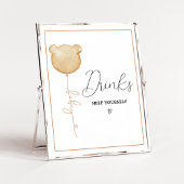 We kunnen bijna wachten op bruine ballon Baby Drin Poster