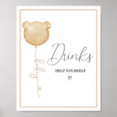 We kunnen bijna wachten op bruine ballon Baby Drin Poster (Voorkant)