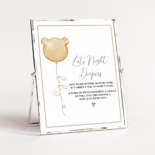 We kunnen bijna wachten op bruine ballon late nigh poster