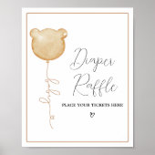 We kunnen bijna wachten op bruine ballonluierloof poster (Voorkant)