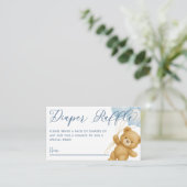 We kunnen bijna wachten op een blauw Baby showers Informatiekaartje (Staand voorkant)