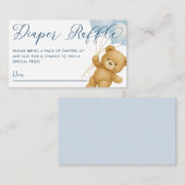 We kunnen bijna wachten op een blauw Baby showers Informatiekaartje (Voorkant / Achterkant)