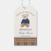 We kunnen bijna wachten op een klassiek baby showe cadeaulabel (Voorkant)