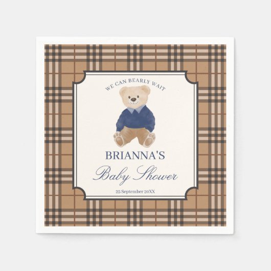 We kunnen bijna wachten op een klassiek baby showe servet (Voorkant)