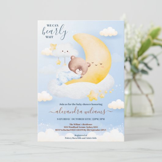 We kunnen bijna wachten op een moderne Beer babybo Kaart (Staand voorkant)