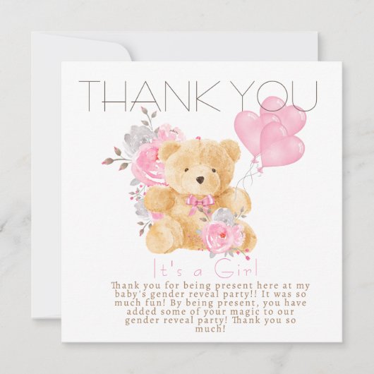 We kunnen bijna wachten op Gender Reveal Party It  Bedankkaart (Voorkant)
