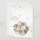 We kunnen bijna wachten op Green Boho Baby shower Kaart (Achterkant)