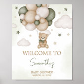 We kunnen bijna wachten op Green Boho welkom Poster (Voorkant)