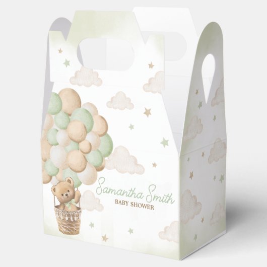We kunnen bijna wachten op groen Beer Baby shower Bedankdoosjes (Geopend)
