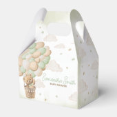 We kunnen bijna wachten op groen Beer Baby shower Bedankdoosjes (Voorkant Zijde)