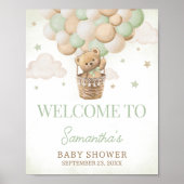 We kunnen bijna wachten op groen Beer welkom Poster (Voorkant)