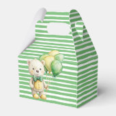 We kunnen bijna wachten op groen teddybeer baby sh bedankdoosjes (Achterkant)