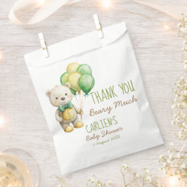 We kunnen bijna wachten op groen teddybeer baby sh bedankzakje