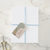 We kunnen bijna wachten op groene Baby shower guns Cadeaulabel (Met Touw)