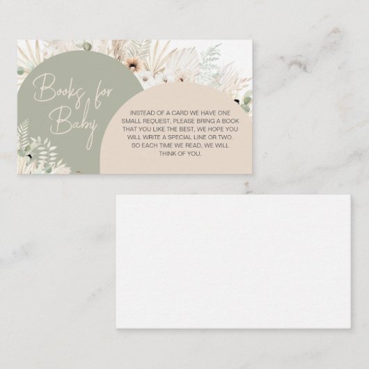 We kunnen bijna wachten op Groene Boeken voor Baby Informatiekaartje (Voorkant / Achterkant)