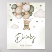 We kunnen bijna wachten op groene Boho Drinken Poster (Voorkant)