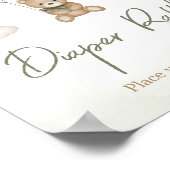 We kunnen bijna wachten op groene boho luierloof poster (Hoek)