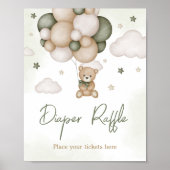 We kunnen bijna wachten op groene boho luierloof poster (Voorkant)