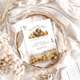 We kunnen bijna wachten op Herfst Forest Baby show Bedankkaart