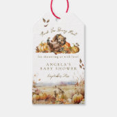 We kunnen bijna wachten op Herfst Forest Baby show Cadeaulabel (Voorkant)