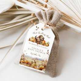 We kunnen bijna wachten op Herfst Forest Baby show Cadeaulabel