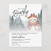 We kunnen bijna wachten op het Baby shower Briefkaart (Voorkant)