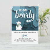 We kunnen bijna wachten op het Baby shower Kaart (Staand voorkant)