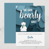 We kunnen bijna wachten op het Baby shower Kaart (Voorkant / Achterkant)