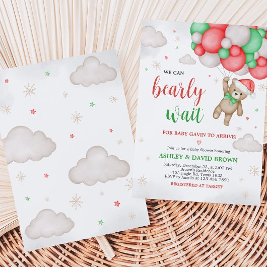 We kunnen bijna wachten op het Baby shower Kaart