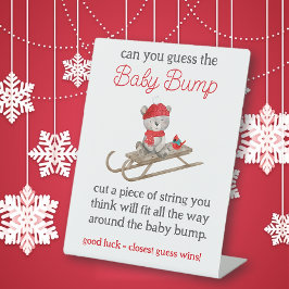 We kunnen bijna wachten op het Baby shower Reclamebord Met Voetstuk