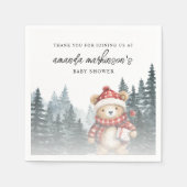 We kunnen bijna wachten op het Baby shower Servet (Voorkant)