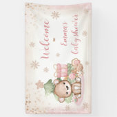 We kunnen bijna wachten op het Baby shower van een Spandoek (Verticaal)