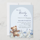 We kunnen bijna wachten op het blauwe teddyboy Bab Kaart (Voorkant)